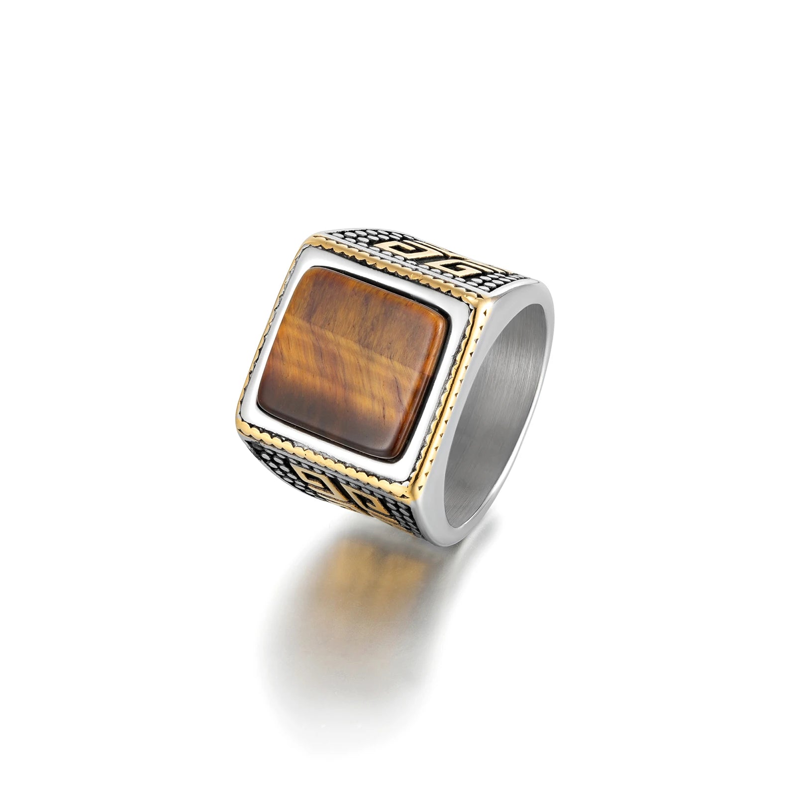 Customized Design Personalized Tigerite Stainless Steel Men's Ring Stainless Steel Finger Ring