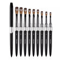 Black Metal Handle Nail Brushes Kolinsky Acrylic Custom logo Nail Brush Kolinski Art Brushes