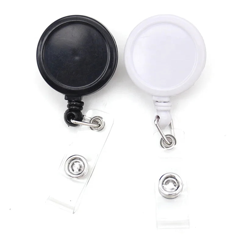 Retractable Badge Reels With Alligator Swivel Clip Vinyl Card Holder Strap for Office Supply DIY Nurse Badge Reel