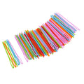 9cm Plastic Knitting & Crochet Hooks 100pcs/Bag Sewing Accessories for DIY Wool Yarn Sweater Weaving for Children