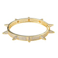 Men's Punk Style Fashion Bracelet Iced Hip Hop Bling Bling Fine Jewelry Cubic Zircon Diamond Pearl Stone Rivet Slap Snap Design