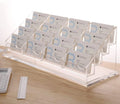 Acrylic Clear Business Card Holder 4 Tier Desktop Business Card Stand for Office Tabletop 16 Pack Fits 800-960 Cards