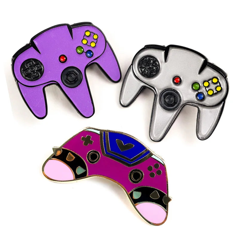 Customized Designer Anime Game Lapel Pin Metal logo Badge Custom Hard Soft Enamel Pins Game Controller Manufacturer Badges Maker