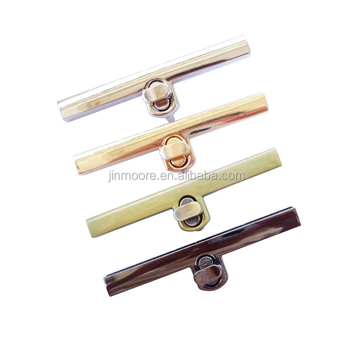 Long Lock Clasp for DIY Handbag Purse Turn Lock Metal Buckles