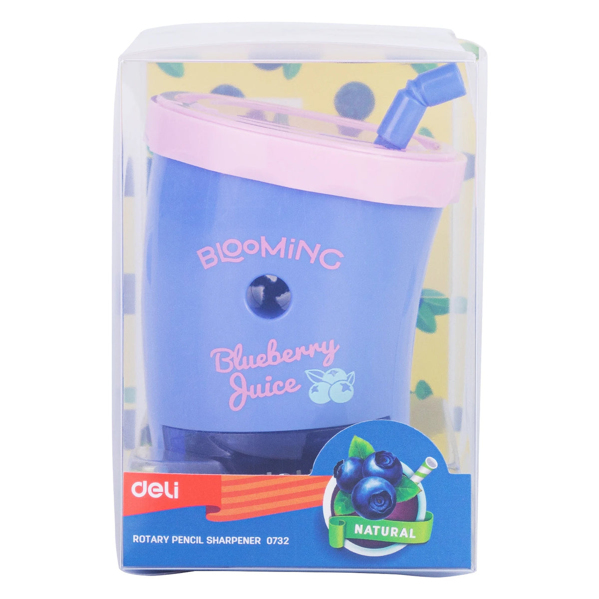 Deli E0732 Automatic Pencil Sharpener Purple Primary School Special Multifunctional Learning Stationery Pencil Sharpener