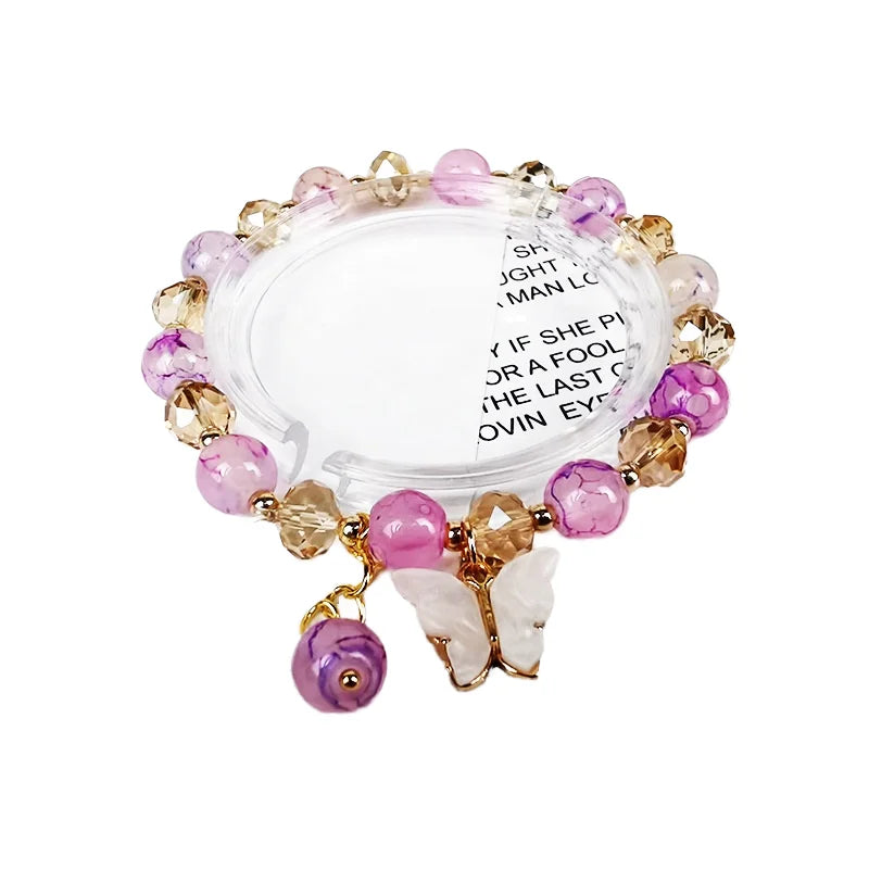 New Style Summer the Butterfly Charm Bracelet Macrame Bead Bracelets for Women Jewelry