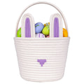 Wholesale Cotton Easter Cute Bunny Foldable Woven Baskets Egg Basket for Kids with Customizable Color & Logo