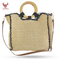 2022 Summer Straddle Hand Bag Tote Straw Large Woven Bag