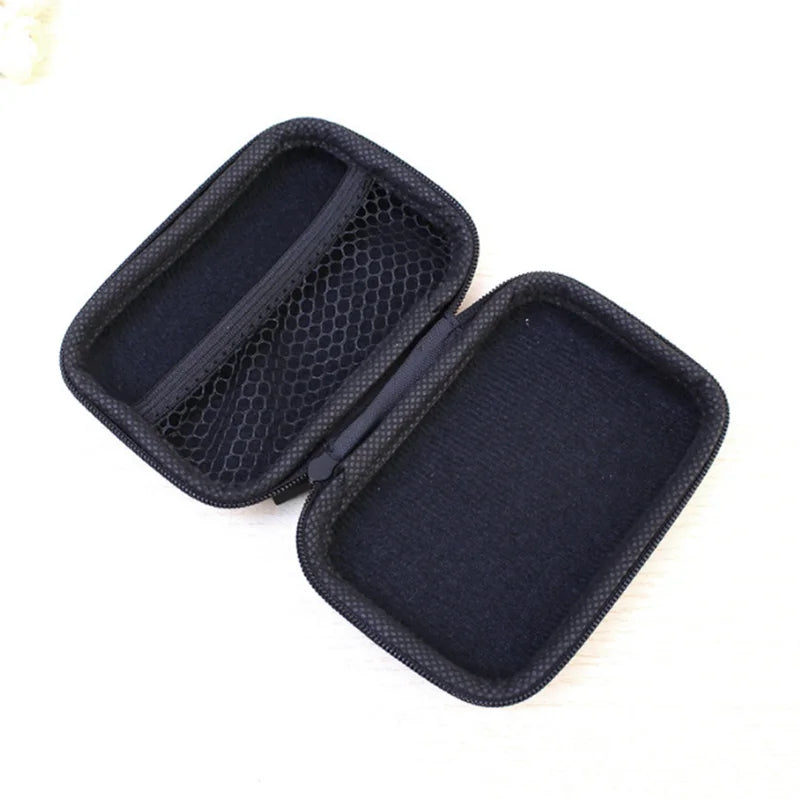 New Arrivals Earbud Case Portable Small EVA Rectangle Carrying Case With Mesh Pocket Earphone Pouch Bag Personalized Coin Purse