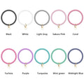New Round Shape Women Silicone Bangle Key Ring