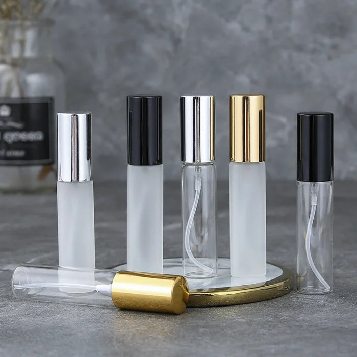 Wholesale Matte Frosted Fine Mist Travel Cosmetic Packaging 10ml Small Portable Empty Glass Spray Perfume Bottle