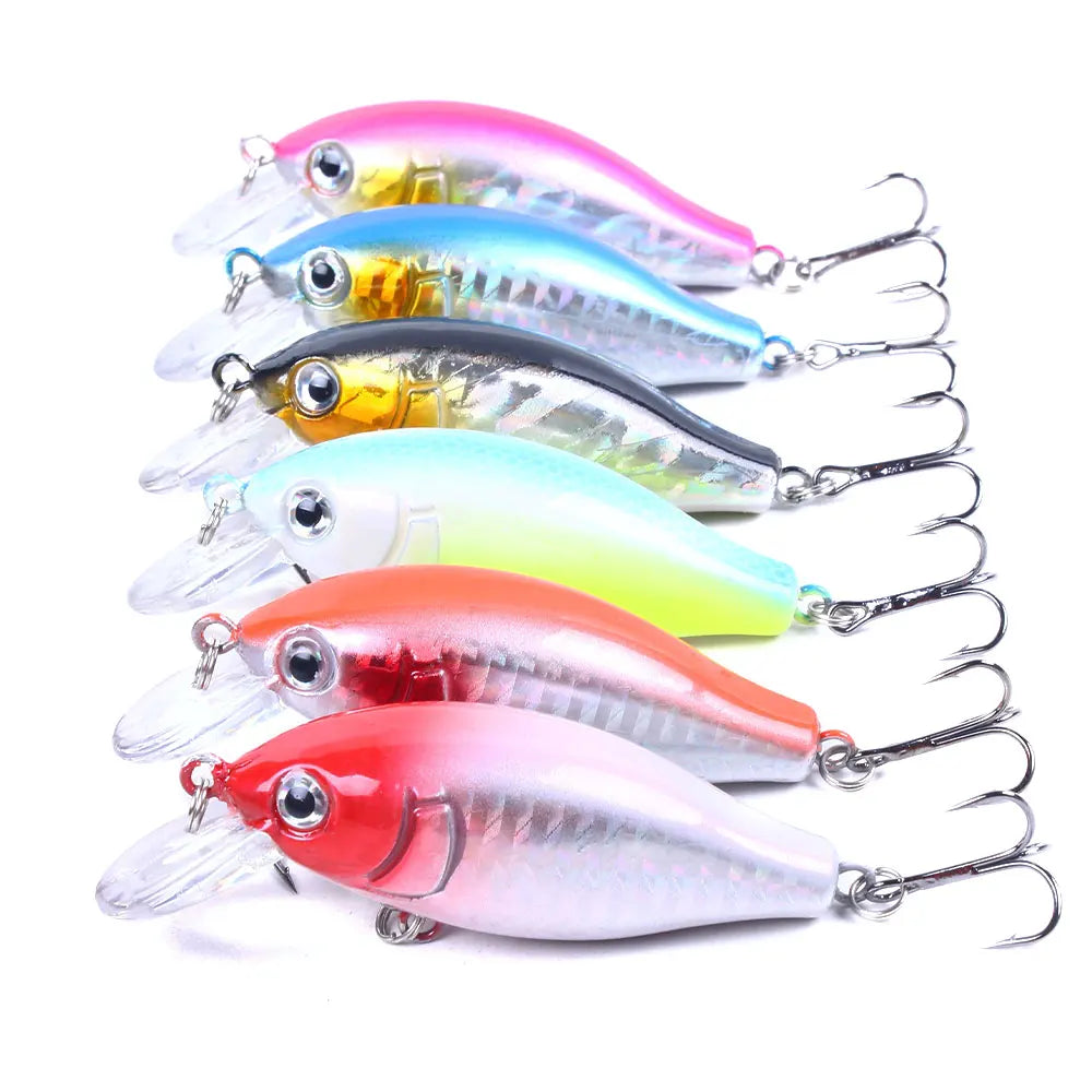 7.5CM/10.5G New Sea Bass Fishing Lures Tackle Artificial Hard Lure Crank Bait
