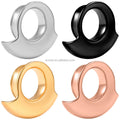 Evorte 316L Stainless Steel 6-16mm Rose Gold Unisex Ear Plugs Tunnel Earrings Stretcher Hollow Gauges Expander Piercing Jewelry
