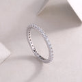 New Customized Solid Gold Jewelry S925 Silver Ring Brilliant 925 Silver Moissanite Eternity Band Ring Weddings Parties