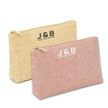 Logo Customized Linen Pouch Bag New Arrival Linen Cosmetic Bag With Printing Eco Friendly Cosmetic Zip Pouch for Promotion