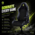 Gaming Executive Office Chair for Adults Ergonomic Fabric Desk Chair with Lumbar Support and Metal Frame Home Office Recliner