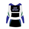 Ace Sports Wholesale Cheap Price Cheerleader Wear Long Sleeves Spandex Cheer Outfits Girls Competition Wear Cheerleading Uniform