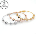 Women's Fashion Charm Bracelets 18K Gold Plated Butterfly and Cable Design Wholesale Supply