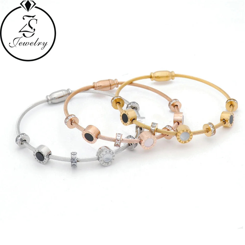 Women's Fashion Charm Bracelets 18K Gold Plated Butterfly and Cable Design Wholesale Supply