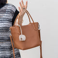 High-End Women's Genuine Leather Bucket Bag Large Capacity Single-Shoulder Lifestyle Bags Crossbody Handbag