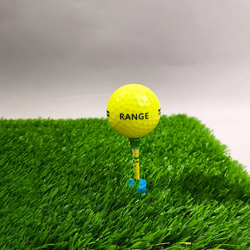 Wholesale Price 2-layer Durable Surlyn Range Golf Balls Yellow White Custom Logo Long Distance Practice Golf Balls