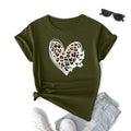 Manufacturers' Cheap Price Breathable Eco-Friendly Quick Dry Loose-Fitting Casual Women's T-Shirts Crew Neck Cotton Heart