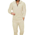 Spring and Autumn New Loose Big Size Thin Plaid Long Sleeve Suit New Men's Suit