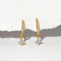 Trendy Flower Ear Buckle Cuff Women Niche Temperament 18k Gold Zircon Jewelry 2024 New Girls Hoop Earring Huggie
