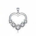 YILUN Classic 925 Sterling Silver Heart Pendant Fine Jewelry Custom Rhodium Plated Heart Pendant for Valentine's Day Gift MegaBDM