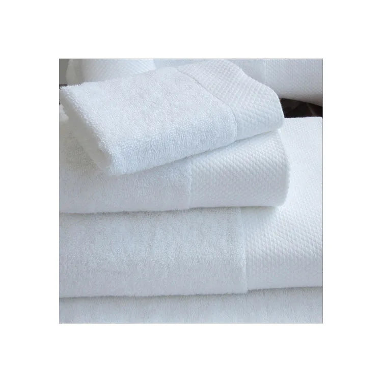 Custom Logo Plaid Pattern Hotel Bath Towel Rectangle Shaped Cotton Towel