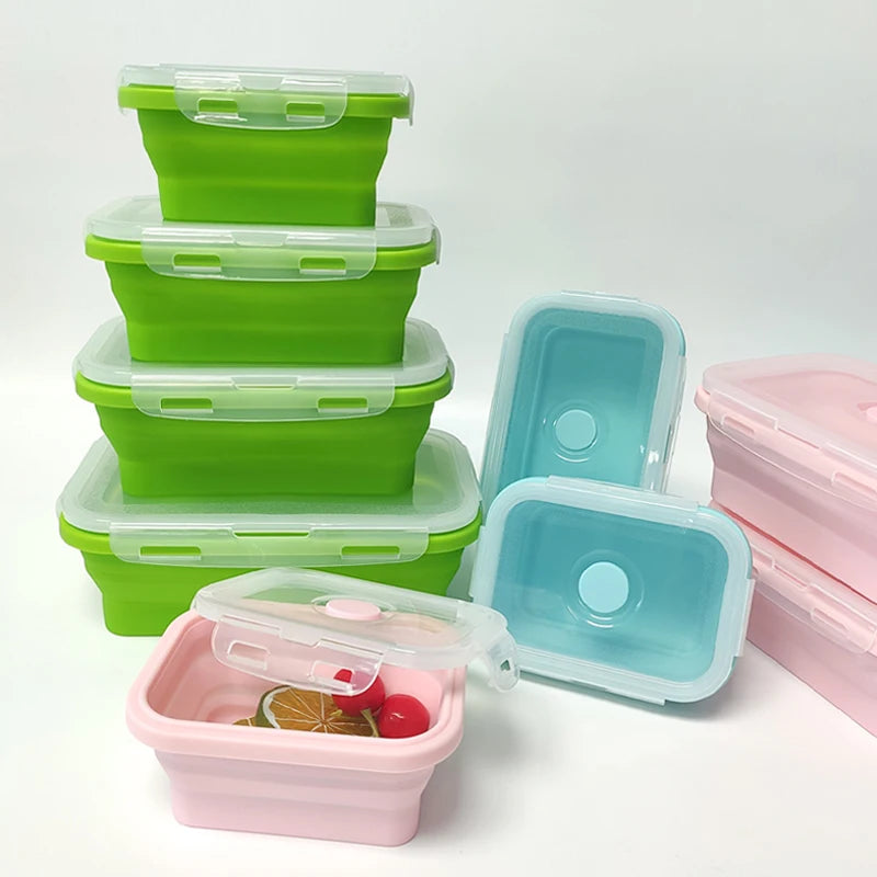 4 Pcs Collapsible Food Container Kitchen