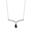 Abiding Custom Fine Jewelry 3-Year Color Retention Technology Silver 925 Sterling Woman Jewellery Stone Necklace