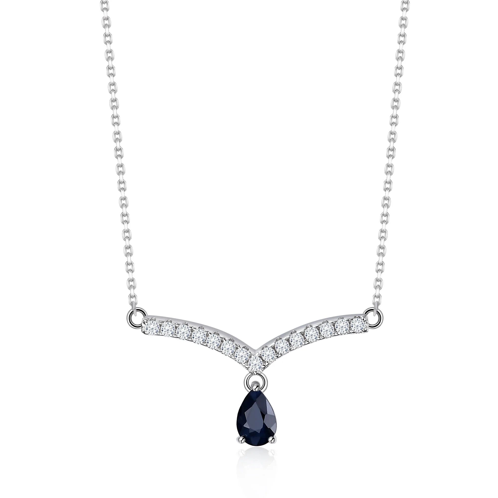 Abiding Custom Fine Jewelry 3-Year Color Retention Technology Silver 925 Sterling Woman Jewellery Stone Necklace
