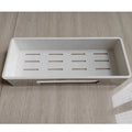 ABS Plastic Wall-Mounted Bathroom Shelves Stainless Steel Metal Shower Shelves with Shampoo Rack for Home and Kitchen Storage