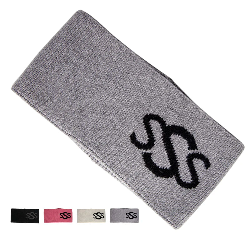Custom Logo Text Soft Stretchy Acrylic Knit Sweat Earwarmer Headband Bandanas for Women