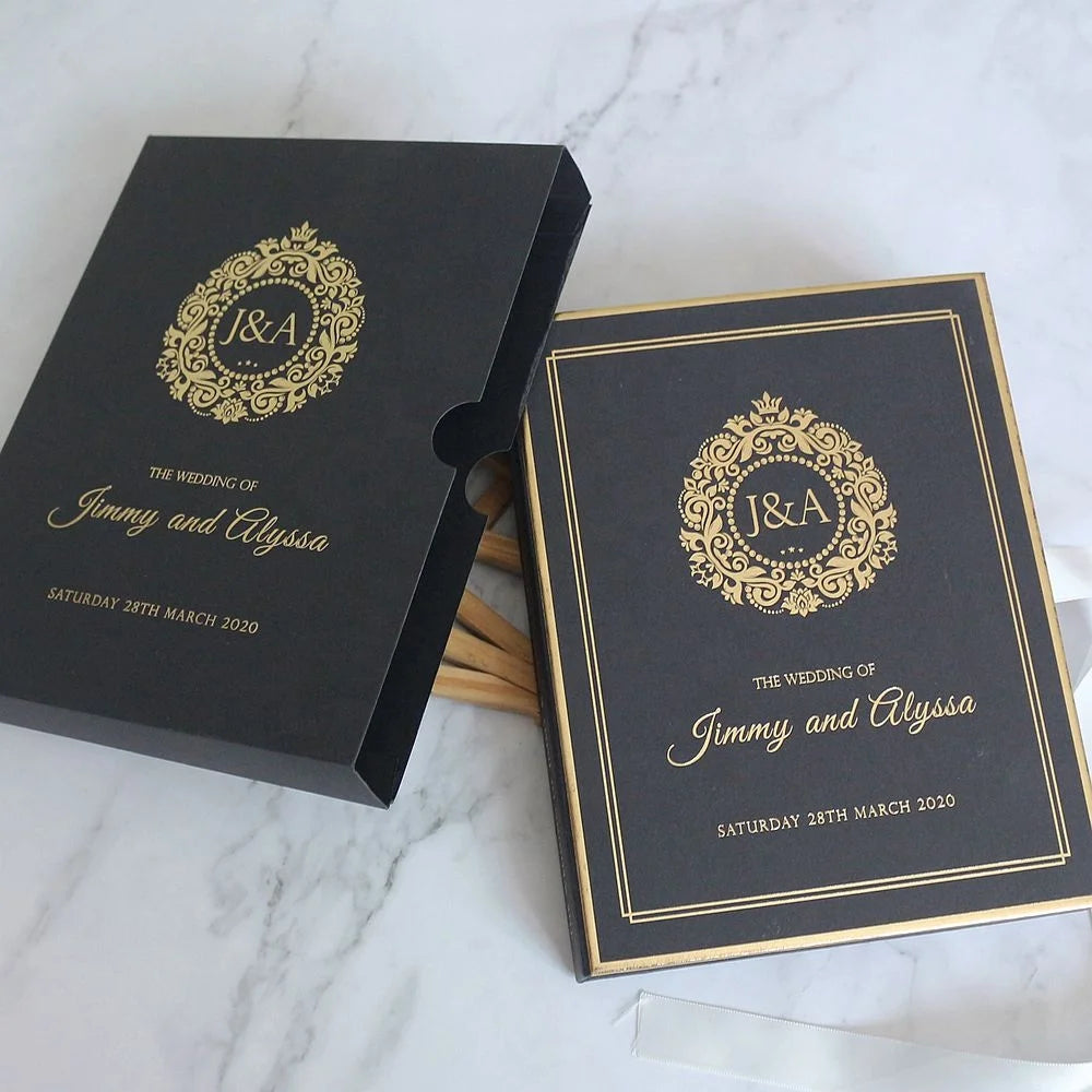Factory Price Hard Covered Wedding Favor Box Design Clear Acrylic Invitation Card with Pull-Out Pocket Envelope