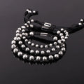 New Design Unique Stainless Steel Ball Rope Knot Adjustable Bracelet Women Men JBS12431