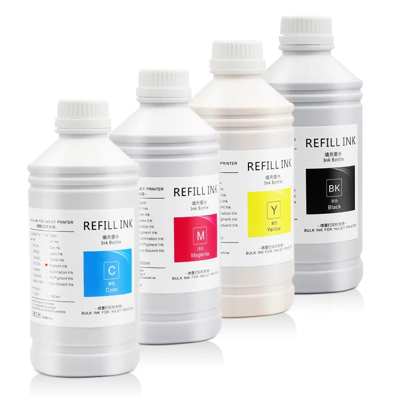 Ocbestjet 1000ML Ciss Pigment Ink for Epson Workforce WF7710 WF7720 WF 7710 Printer