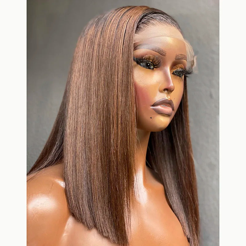 Wholesale Bulk Wigs Human Hair Lace Front Free Sample 1b Brown Ombre Colorful Lace Wigs Frontal with Pre Plucked Line