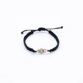 Women's Black Wax Rope Bracelet with Evil Blue Eye Letter-Shaped Protection String Wholesale Bracelet