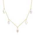 Minimalist Natural Pearl Jewelry 925 Sterling Silver Necklace 18k Gold Plated Freshwater Pearl Necklace