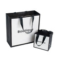 Luxury Ribbon Handle Boutique Shopping Packaging Customized Printed Euro Paper Gift Bags With Logo