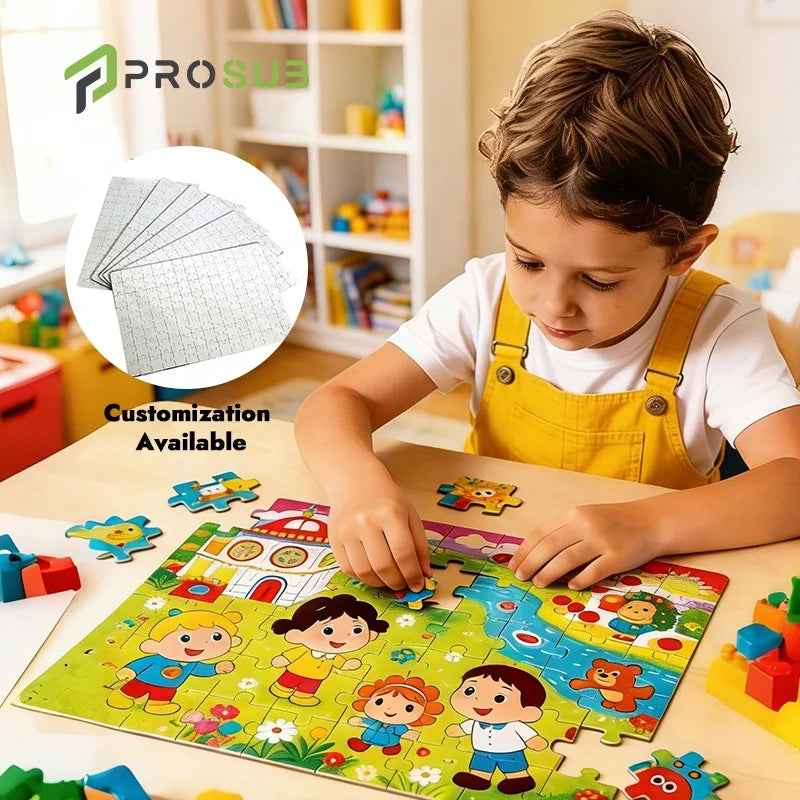 Prosub Wholesale A3 A4 A5 DlY Personalized Custom Paper Jigsaw Blank Sublimation Puzzle