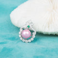 P010734 DIY 7-12mm Natural Freshwater Pearl Pendant Accessory 925 Sterling Silver Engagement Jewelry Necklace for Women