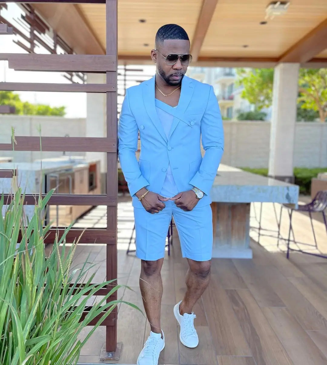 New Summer Men Tuxedos Custom Made Notched Lapel One Button Blazer Fashion Photoshoot Casual Daily 2 Pieces Sets