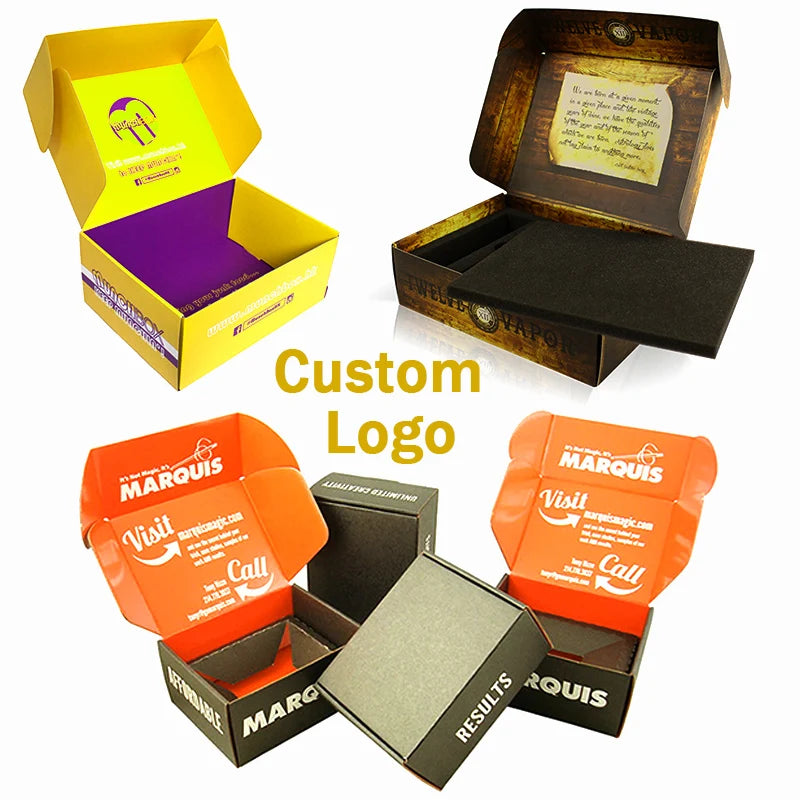 Custom Design Paper Cardboard Carton Clothing Hat Shipping Boxes Packaging Mailer Box