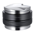 Espresso Coffee Distributor 304 Stainless Steel Adjustable 3 Leaf Base Leveler Dual Head Espresso Coffee Distributor and Tamper