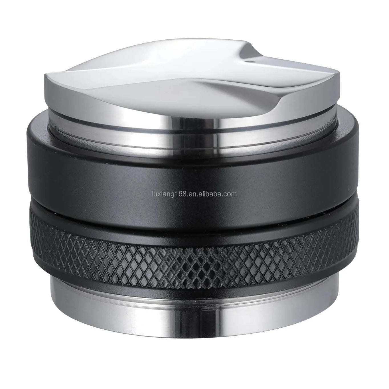 Espresso Coffee Distributor 304 Stainless Steel Adjustable 3 Leaf Base Leveler Dual Head Espresso Coffee Distributor and Tamper