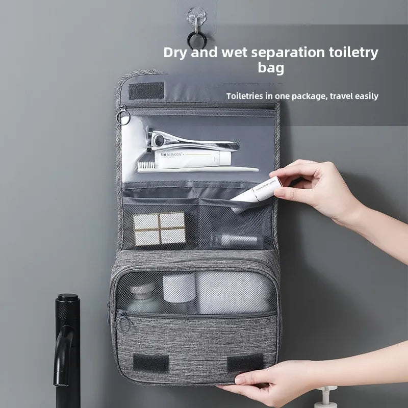 Large-Capacity Cationic Hook for Toiletry Bag Satchel Zipper Closure Custom Logo for Business Cosmetics Travel Men/Women's Use