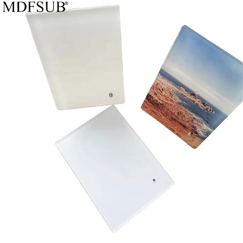 MDFSUB DIY Sublimation Printing 5x7'' Acrylic Photo Frame 3.8mm Glossy White Blanks Waterproof Tabletop Installation
